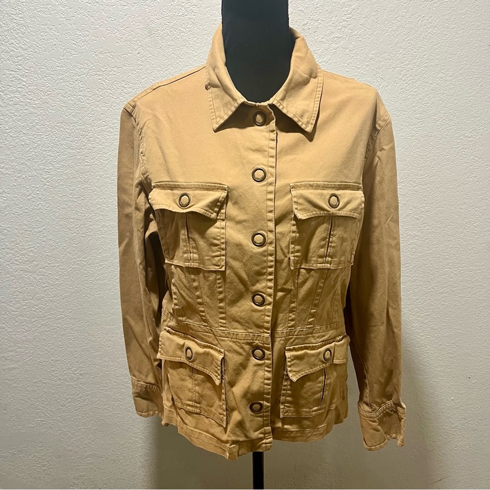 a.n.a Khaki Snap Up Utility Jacket